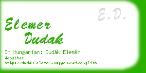 elemer dudak business card